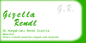 gizella rendl business card
